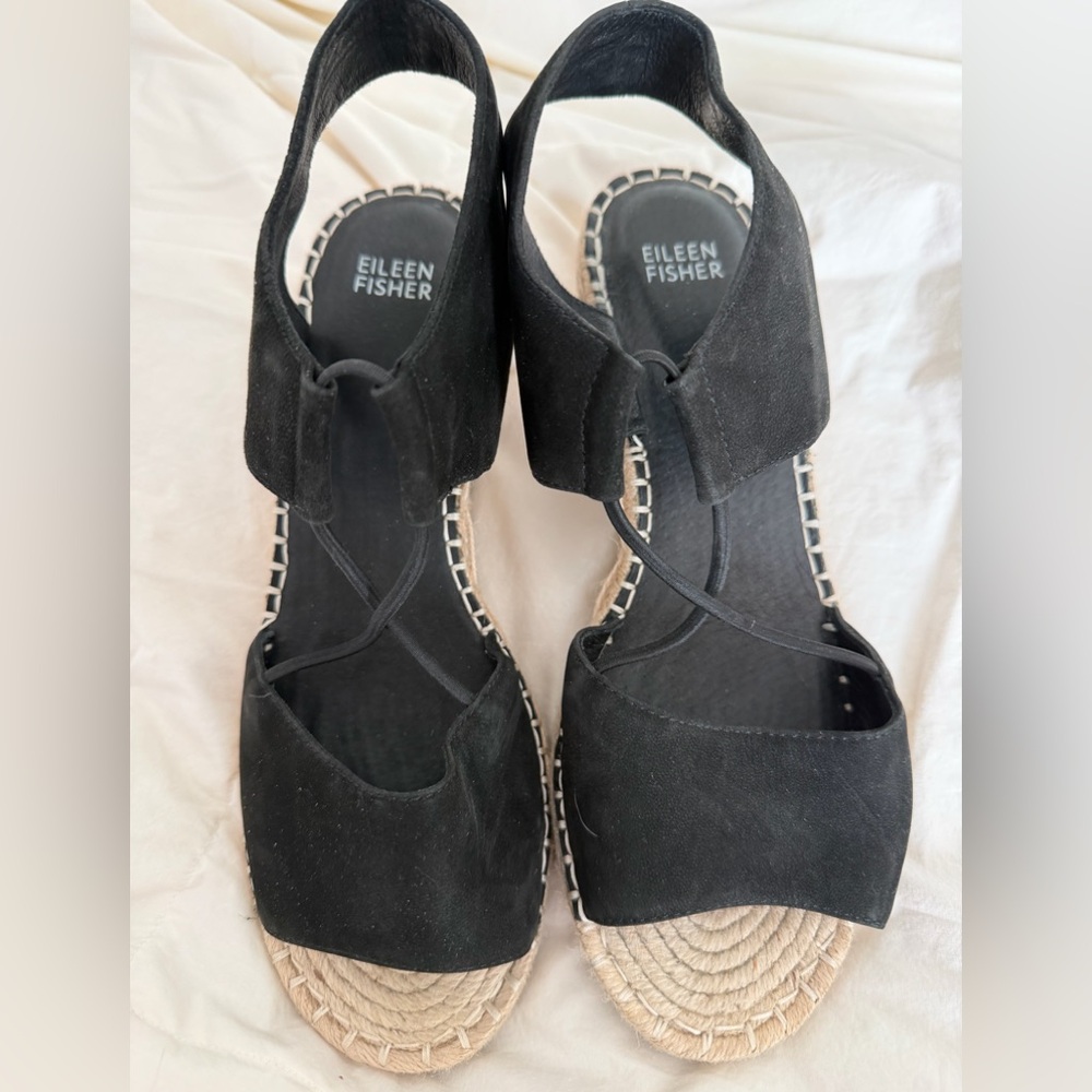 Eileen Fisher espadrille Sandals 9.5 NWOB